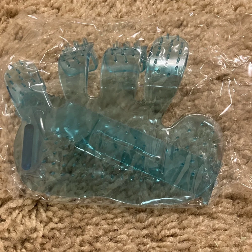 Light Blue Pet Grooming Shedding Designed Glove